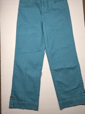 d&co. Denim High-Waist Pants in Light Aqua